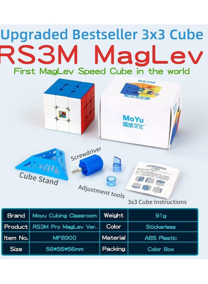 Qubershop Moyu RS3M 2021 Magnetic 3x3 Speed Cube, Maglev, Professional Enhanced Version 2020 (Pro Edition). - Image 3